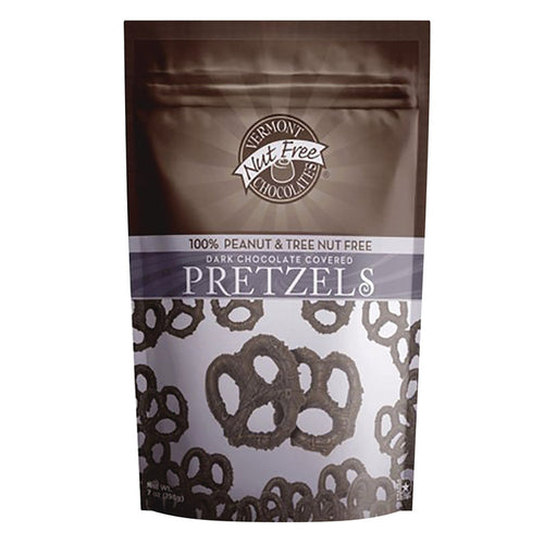 Vermont Nut Free Chocolates Dark Chocolate Covered Pretzel Candy Pouches - 12 Count