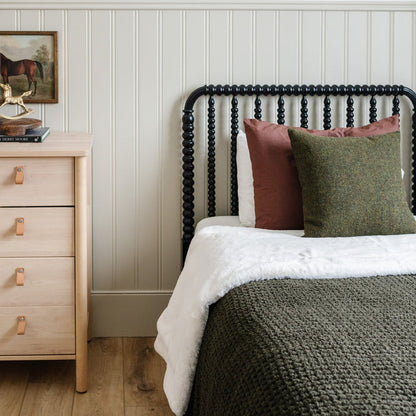 Plush and cozy green colored, twin waffle knit blanket with a cozy, classic pattern.