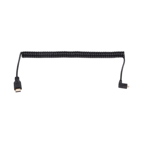 WC Coiled Right Angle Micro HDMI to Full HDMI (20")