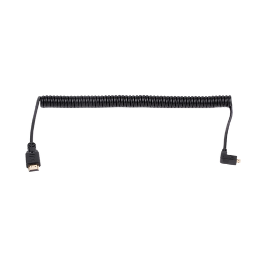 WC Coiled Right Angle Micro HDMI to Full HDMI (20")