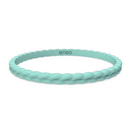 Weave Stackable Silicone Bracelet - Turquoise