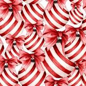 WINTER FOREST STRIPED ORNAMENTS ON WHITE