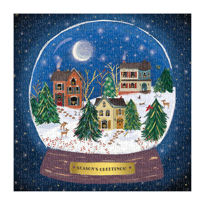 Winter Snow Globe 500 Piece Jigsaw Foil Puzzle holiday 500 Piece Puzzles Galison