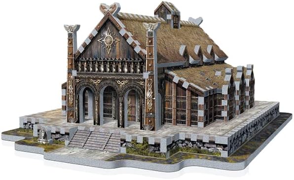 WREBBIT 3D: The Lord of the Rings: Golden Hall Edoras: 445 Piece 3D Puzzle