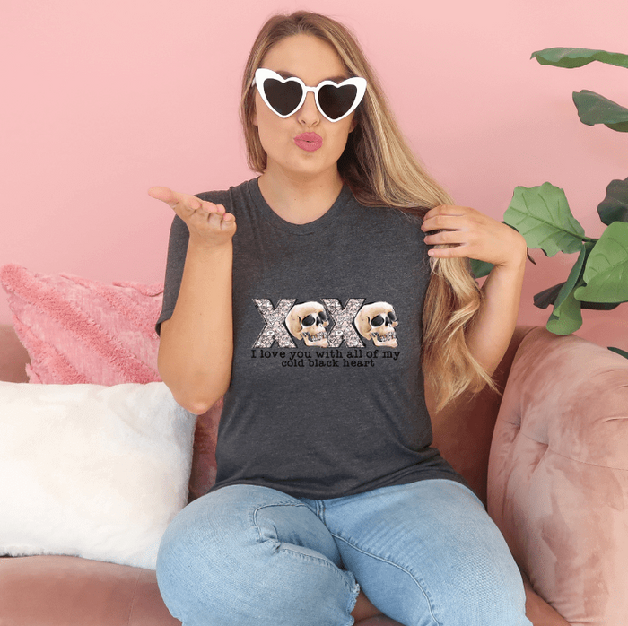 XOXO I Love You With All MY Dead Heart Valentines-Tee