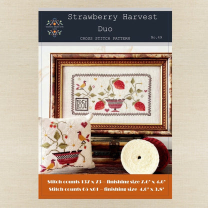 Yasmin's Made with Love - Strawberry Harvest Duo - Chart IH and/or Roxy Floss Conversion