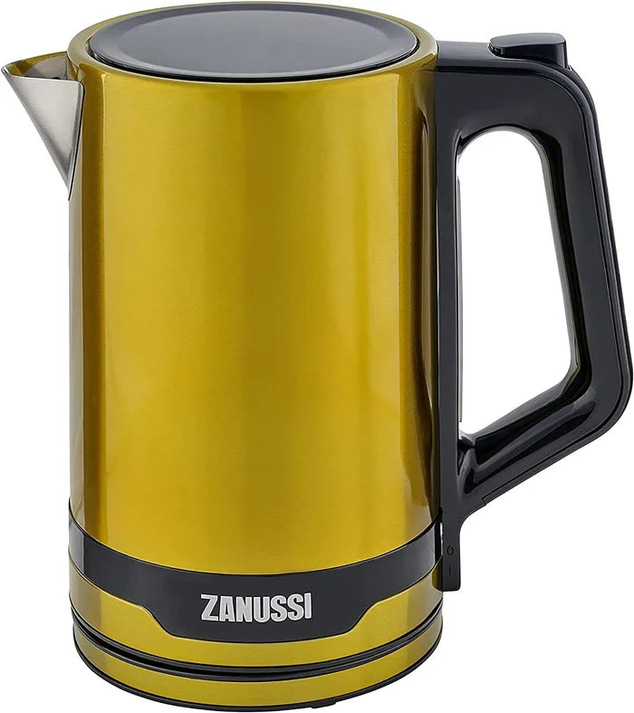 Zanussi Cordless Kettle 1.7L Yellow Gold 2.2kw - Fast Boiling | ZEK-1240 Cordless Kettle